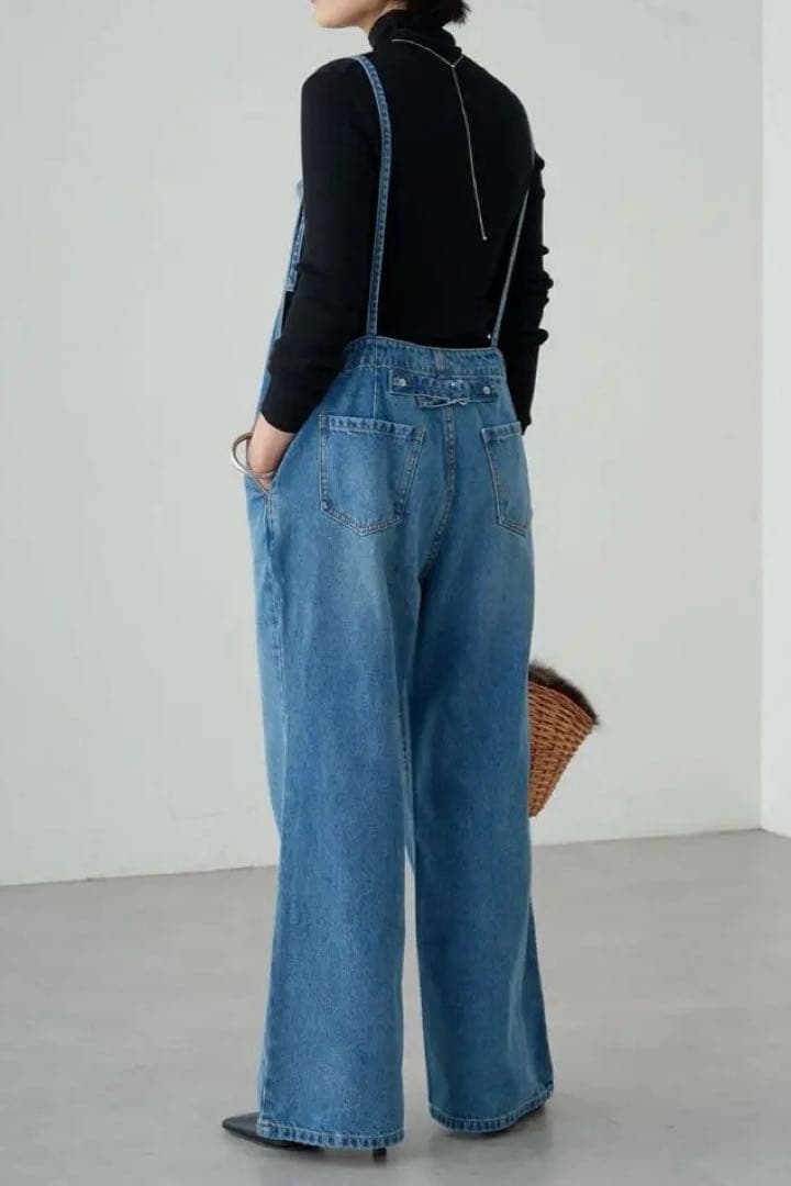 LOUNGEDRESS：デニムオールインワン　ブルー　Mサイズ