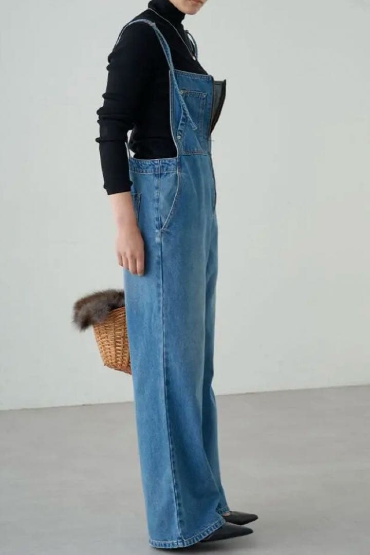 LOUNGEDRESS：デニムオールインワン　ブルー　Mサイズ