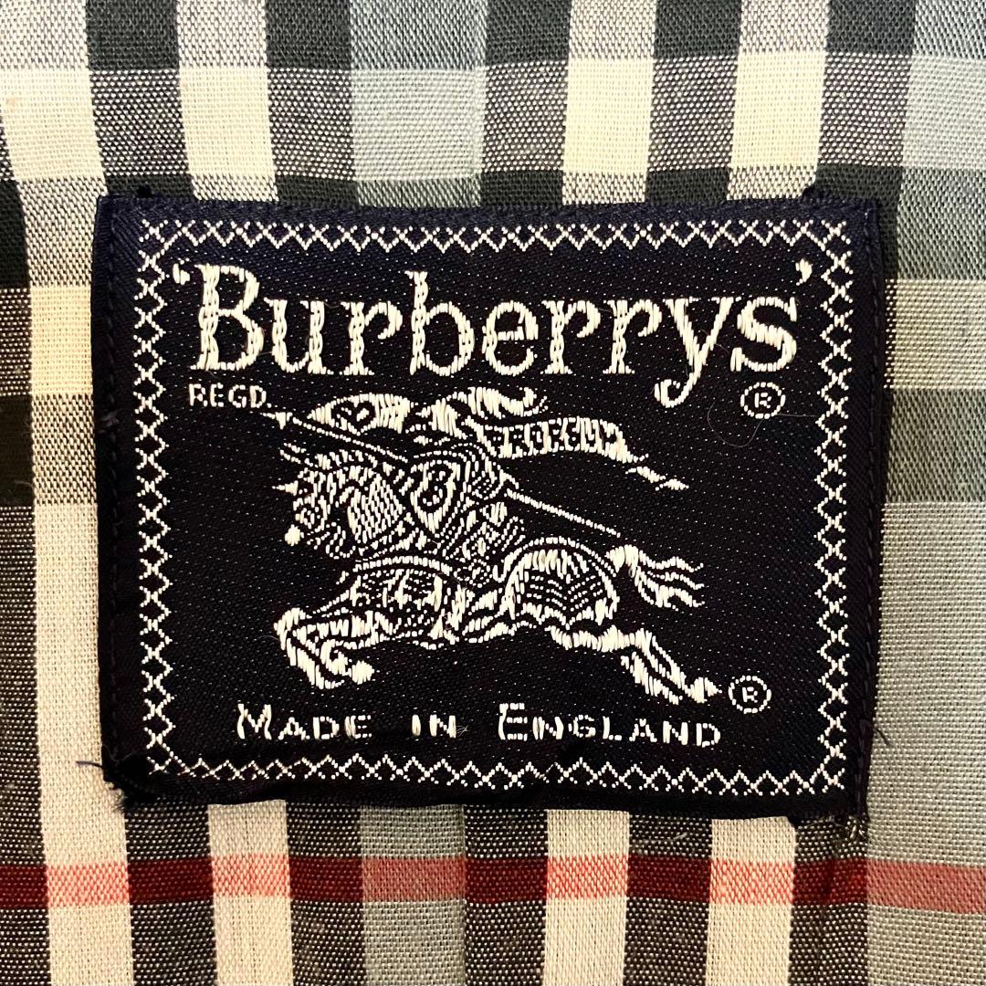 バーバリー 英国製 トレンチコート ロング 裏ノバチェック総柄 ベルト　黒　S