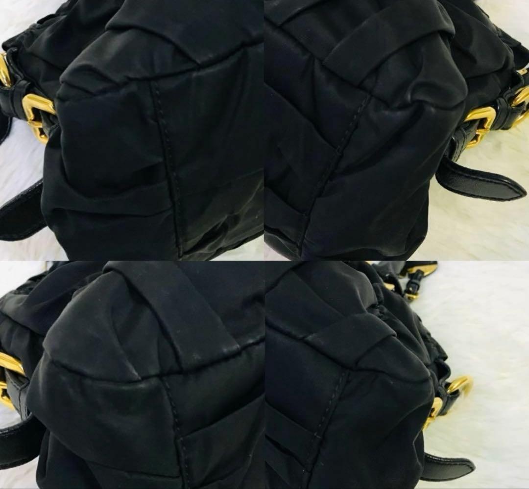 PRADA ブラック ナイロン　ショルダーバッグ2way