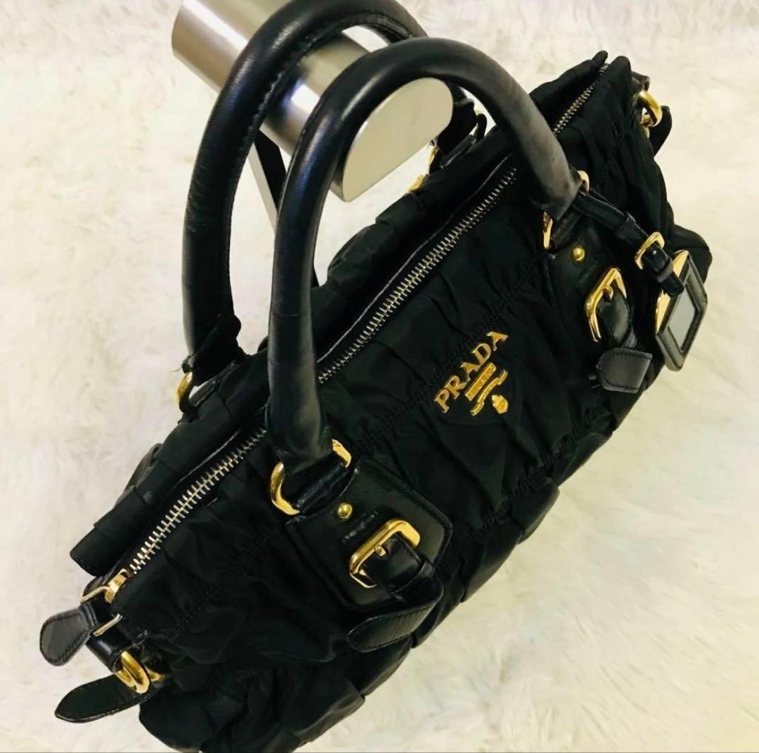 PRADA ブラック ナイロン　ショルダーバッグ2way