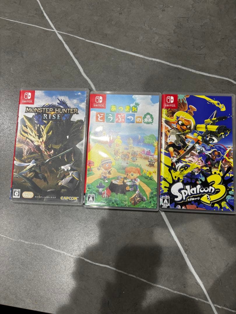 ミニチョコ様switch どうぶつの森　スプラトゥーン3 モンスターハンター3