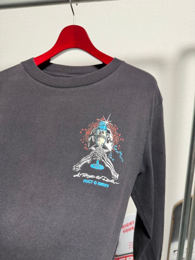 FUCT SSDD ファクトUSA製 ロングTシャツ　ロンT スカル　ドクロ　S