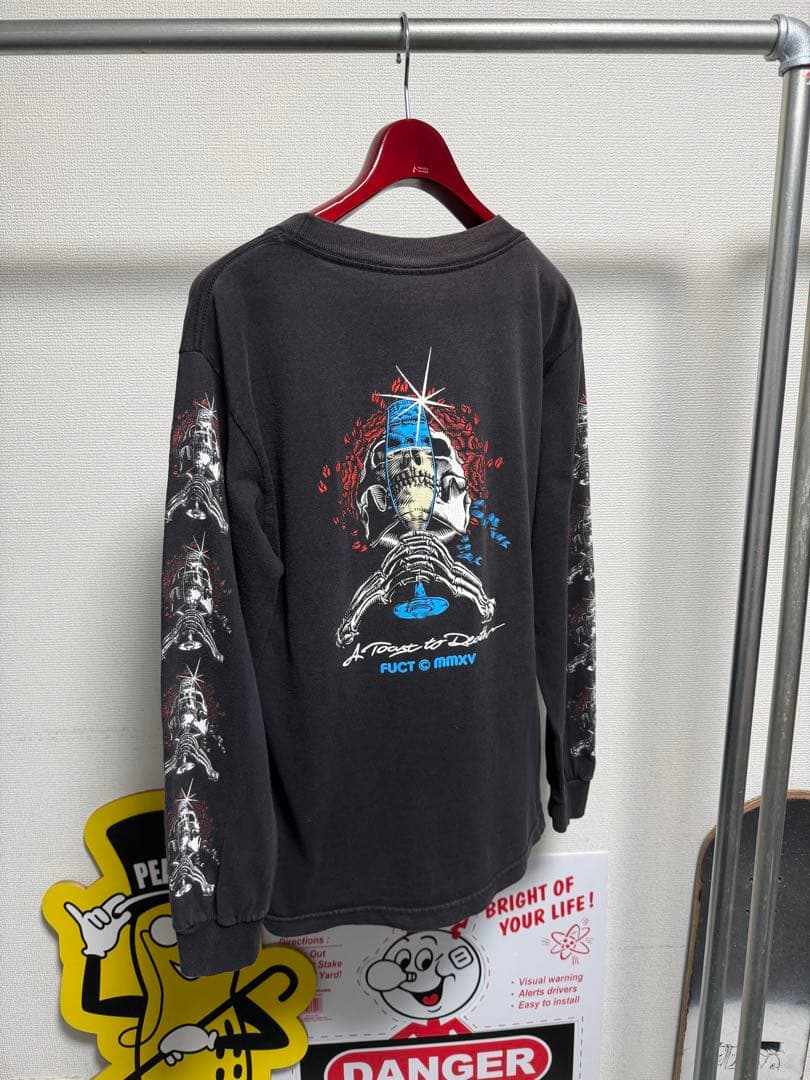 FUCT SSDD ファクトUSA製 ロングTシャツ　ロンT スカル　ドクロ　S