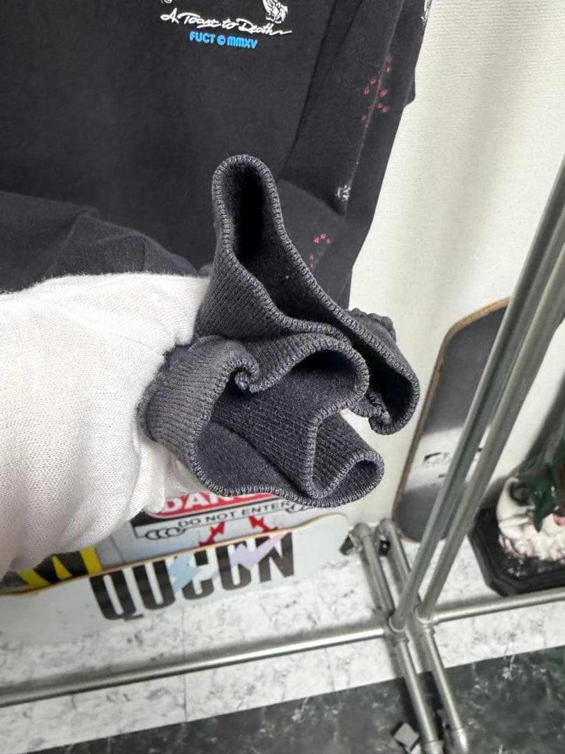 FUCT SSDD ファクトUSA製 ロングTシャツ　ロンT スカル　ドクロ　S