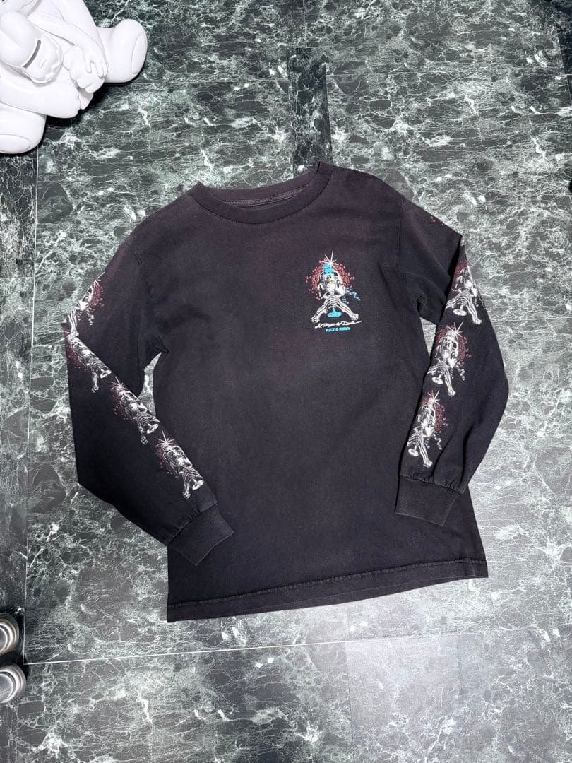 FUCT SSDD ファクトUSA製 ロングTシャツ　ロンT スカル　ドクロ　S