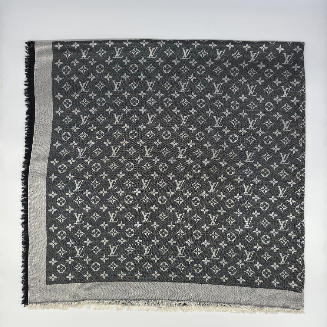【極美品】ルイヴィトン ショール モノグラム デニム 大判ストール スカーフ