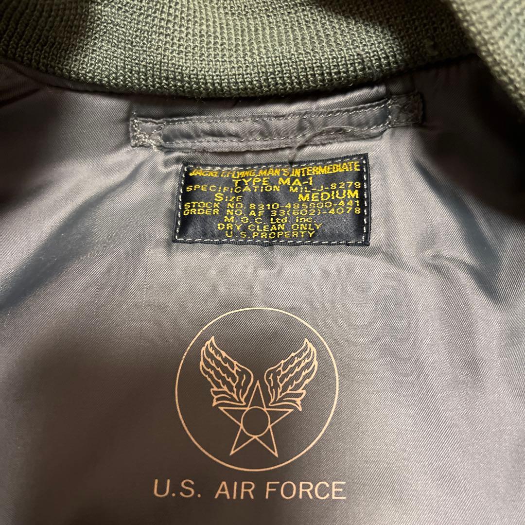 U.S. AIR FORCE MA-1フライトジャケット オリーブグリーン