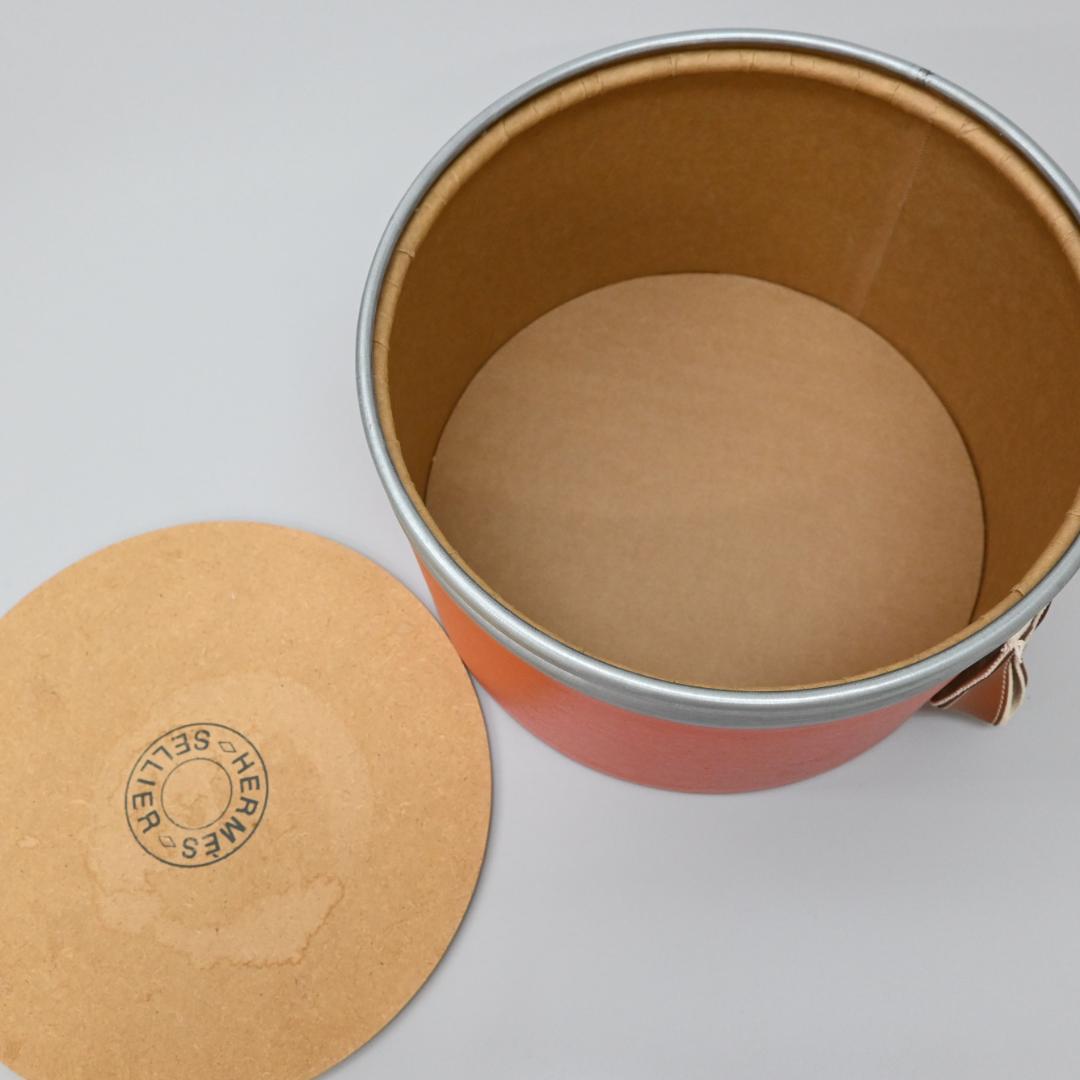 ■ □ 47371★年 エルメス サドルボックス セリエ オレンジ インテリア