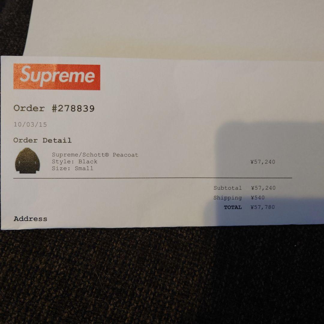 supreme×schott Ｐコート