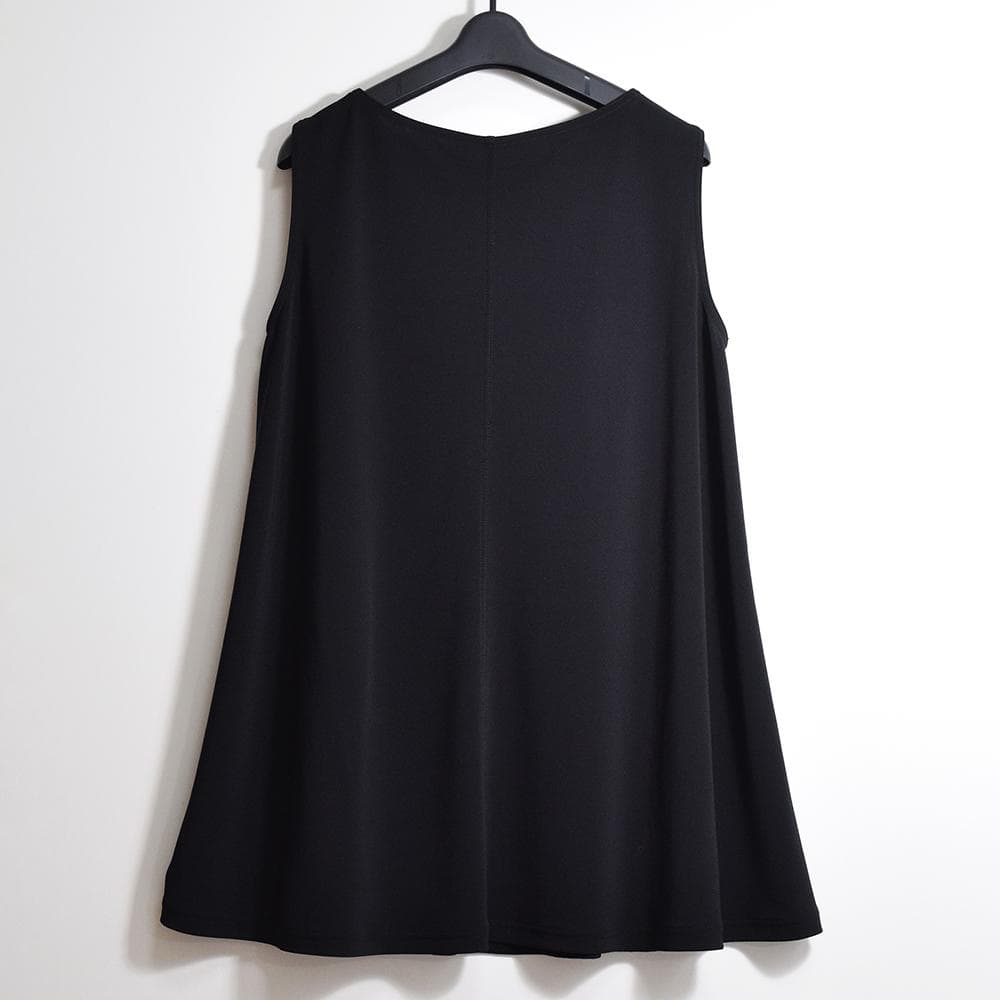 TOKUKO 1er VOL アートプリント ベロア Aライン チュニック 黒