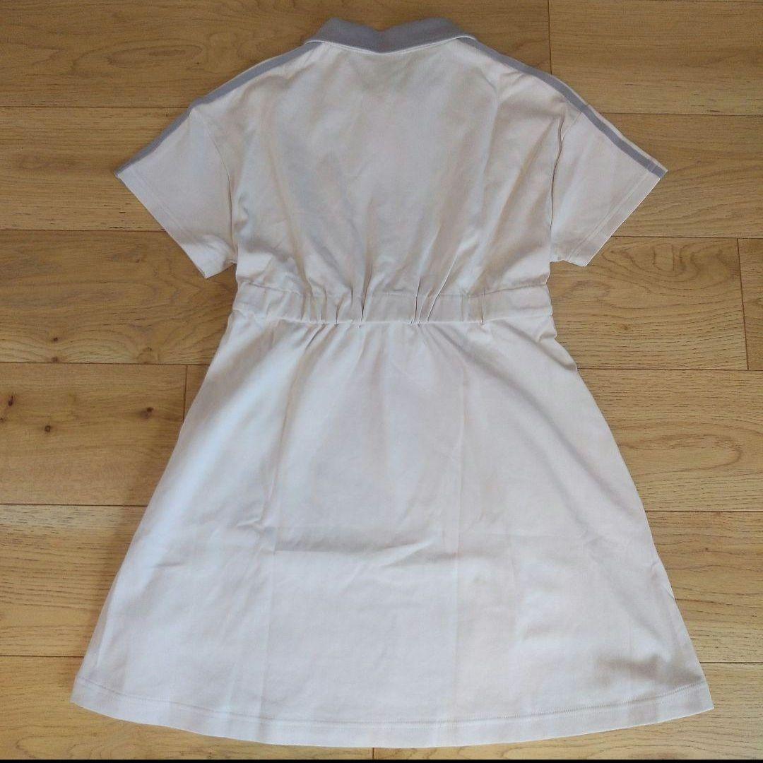 【新品タグ付】メゾピアノ　サイドラインワンピース　アイボリー　140