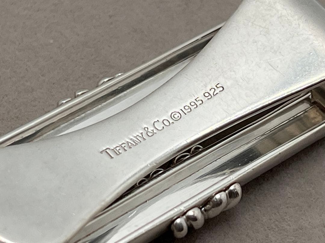 c177 美品　ティファニー　1995 シグネチャー　マネークリップ　925