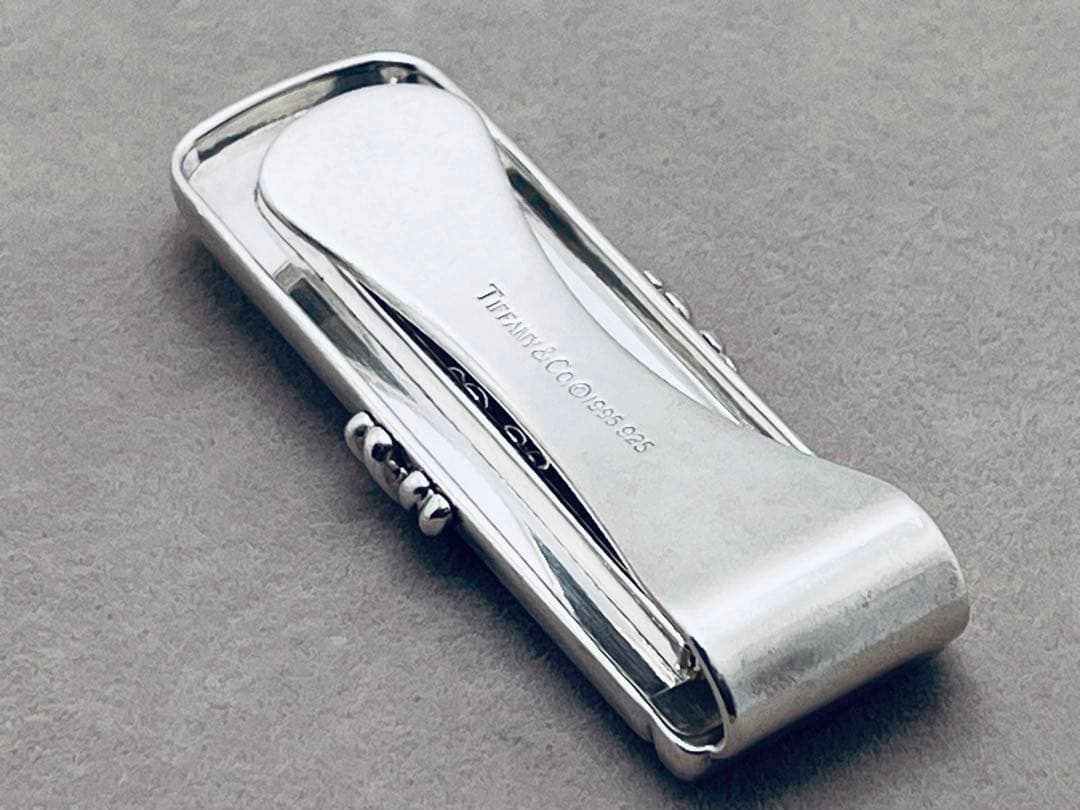 c177 美品　ティファニー　1995 シグネチャー　マネークリップ　925