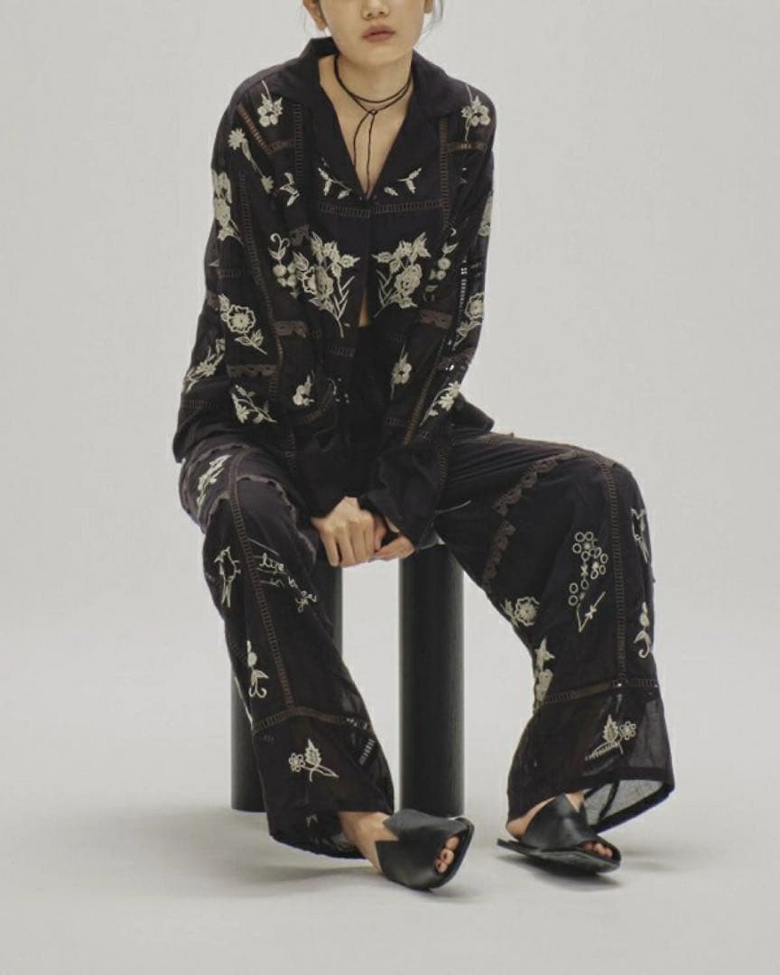 パンツ TODAYFUL EmbroideryPatchworkTrousers 36