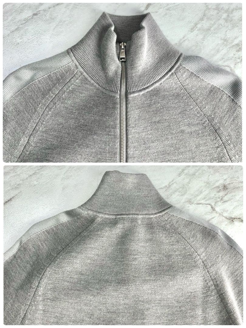 【新品 近年モデル】Theory ドライバーズニット メリノ ストレッチ グレー