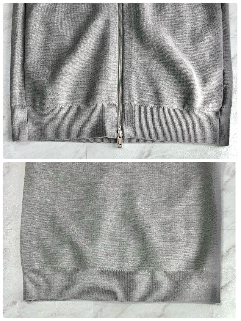 【新品 近年モデル】Theory ドライバーズニット メリノ ストレッチ グレー