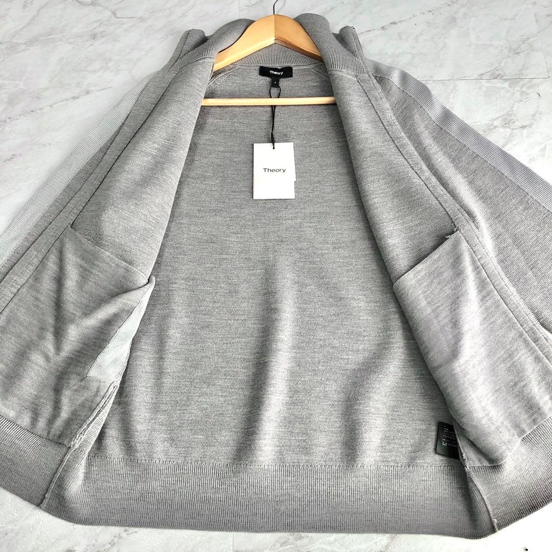 【新品 近年モデル】Theory ドライバーズニット メリノ ストレッチ グレー