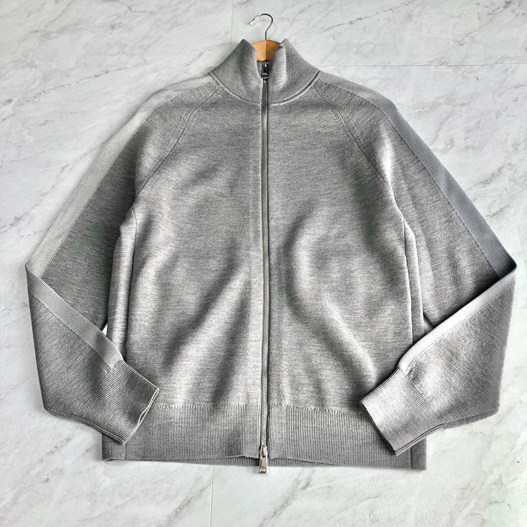 【新品 近年モデル】Theory ドライバーズニット メリノ ストレッチ グレー