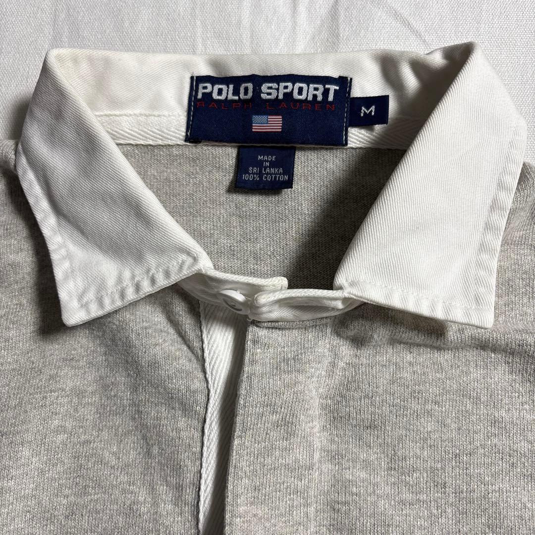 美品 90s POLO SPORTS ポロスポーツ ラルフローレン ラガーシャツ