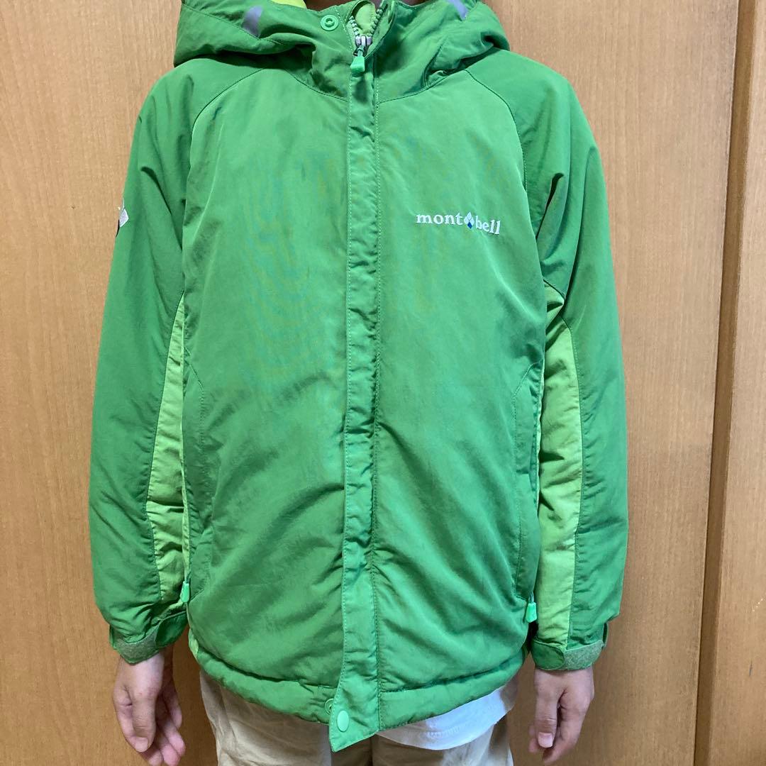 モンベル　パウダーライトジャケットとビブのセット　130　美品