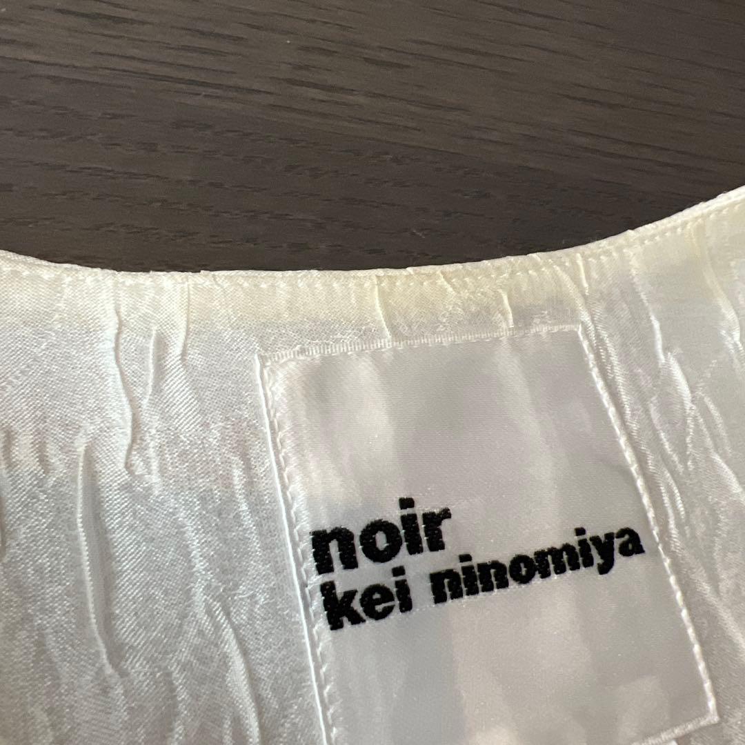 noir kei ninomiya ノーカラージャケット M ホワイト