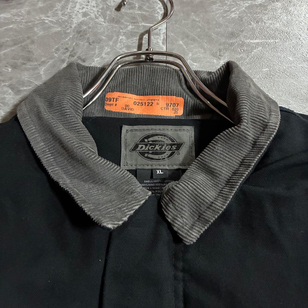 00s Dickies ダックジャケット メキシコ製 ブラック襟コーデュロイXL