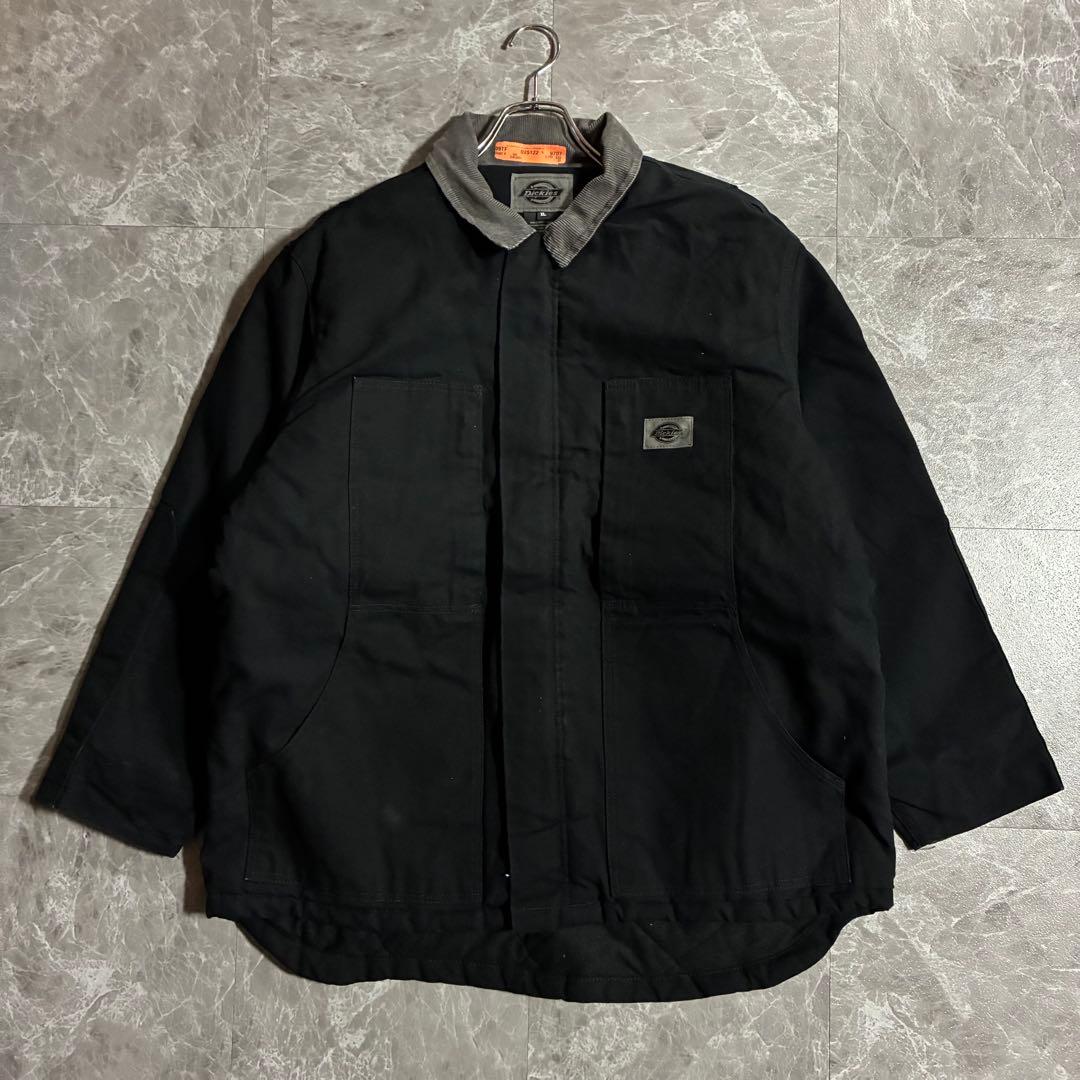 00s Dickies ダックジャケット メキシコ製 ブラック襟コーデュロイXL