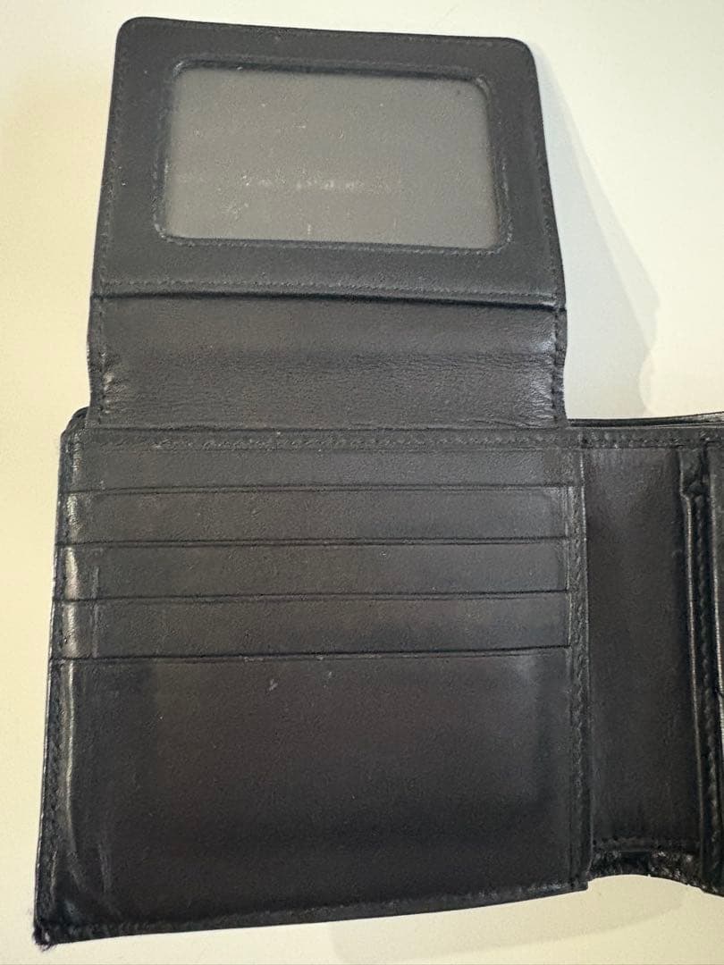 【美品　ボッテガヴェネタ/二つ折り財布】イントレチャート ブラック