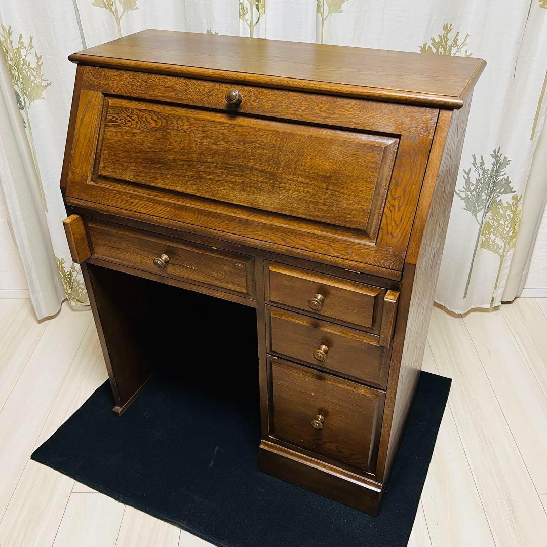 木製　ライティングビューロー