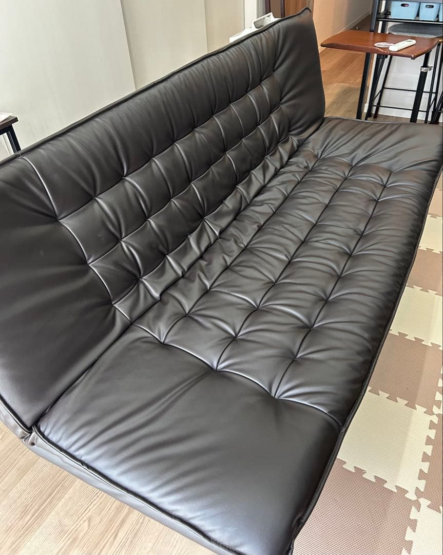 【最安値】ニトリ Nシールド 合成皮革 3wayソファベッド