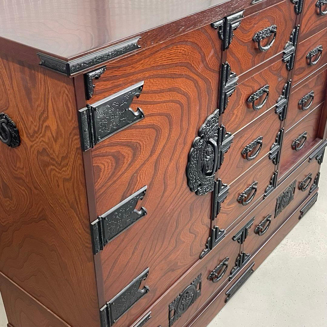 でこい　【希少・高級和家具】からくり箪笥　和タンス　和モダン収納　美品