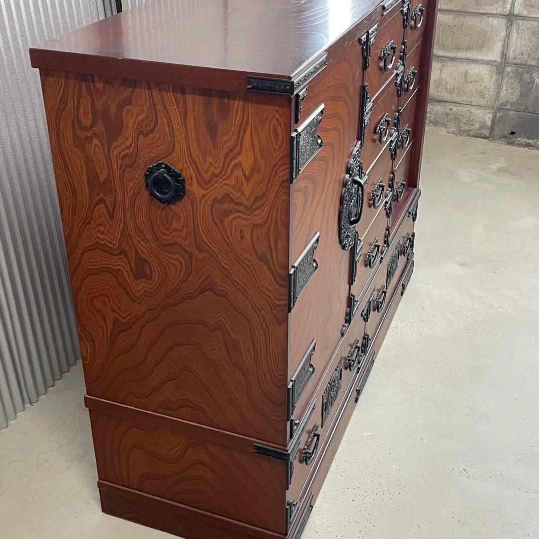 でこい　【希少・高級和家具】からくり箪笥　和タンス　和モダン収納　美品