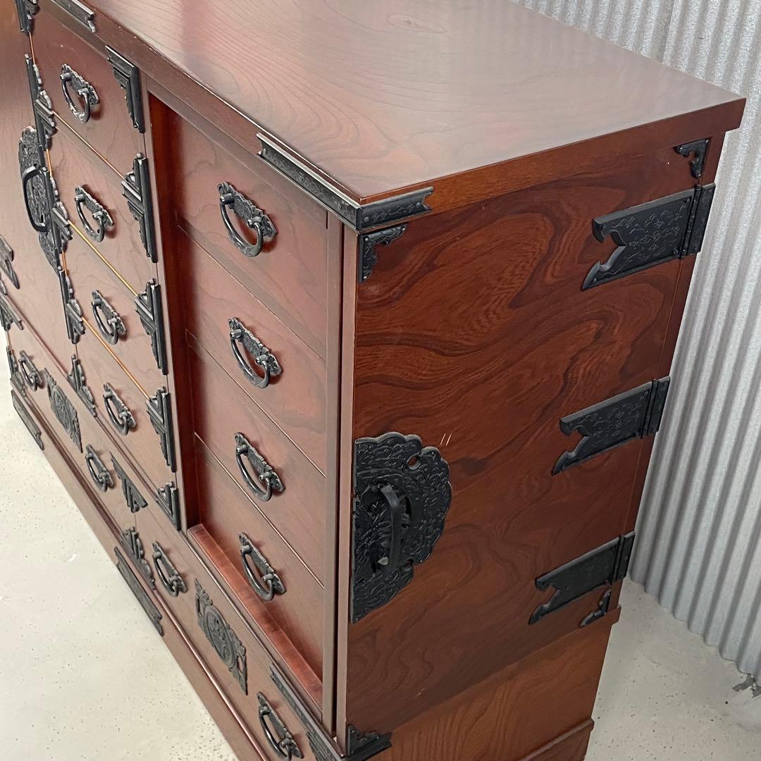 でこい　【希少・高級和家具】からくり箪笥　和タンス　和モダン収納　美品