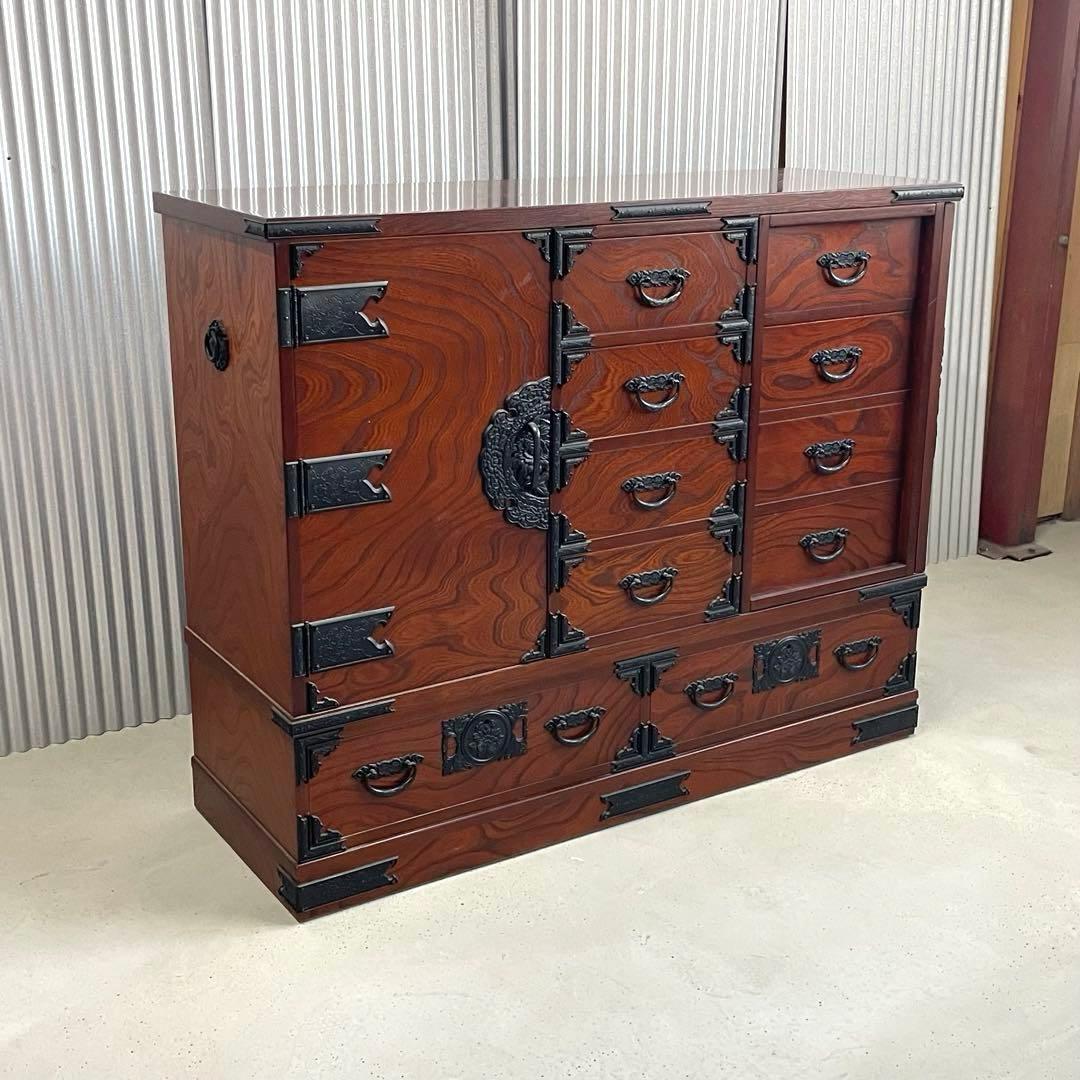 でこい　【希少・高級和家具】からくり箪笥　和タンス　和モダン収納　美品