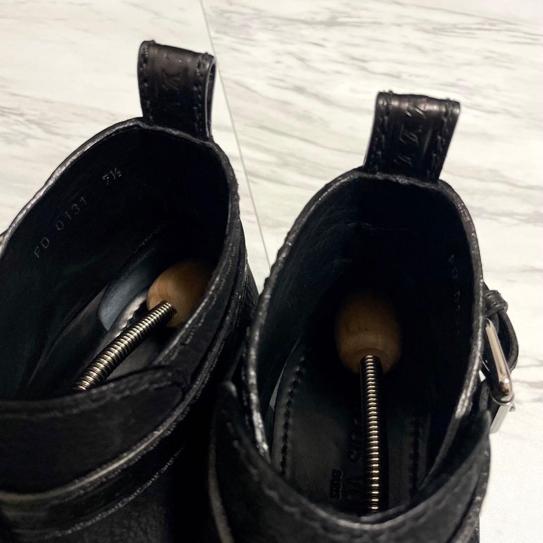 美品⭐️ルイヴィトン アンクルブーツ モノグラム ロゴ刻印 レザー 黒 26.5