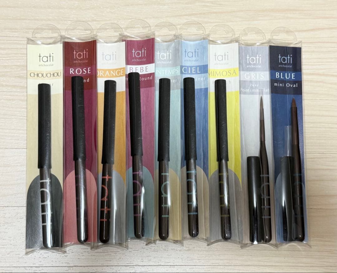 【美品】tati 筆 9本セット ジェルネイル ブラシセット