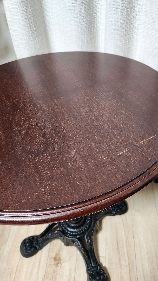 アンティーク　サイドテーブル　アイアン脚