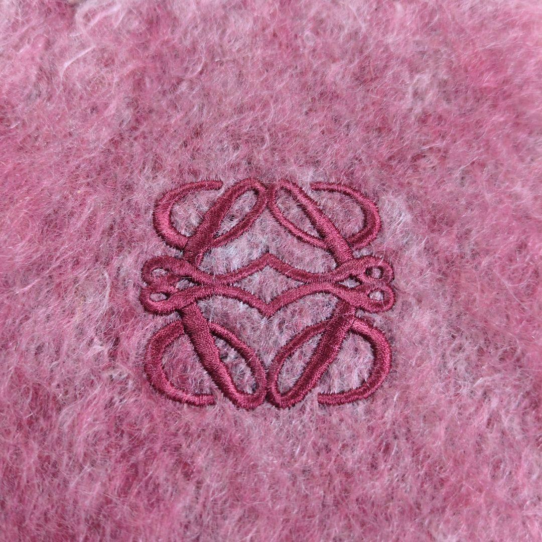 【希少】LOEWE アナグラム刺繍 モヘヤ フリンジマフラー