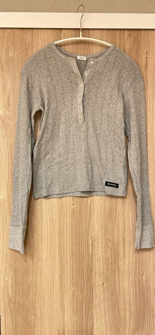 かべさま専用＊SEA ヘンリーネック長袖Tシャツ グレー