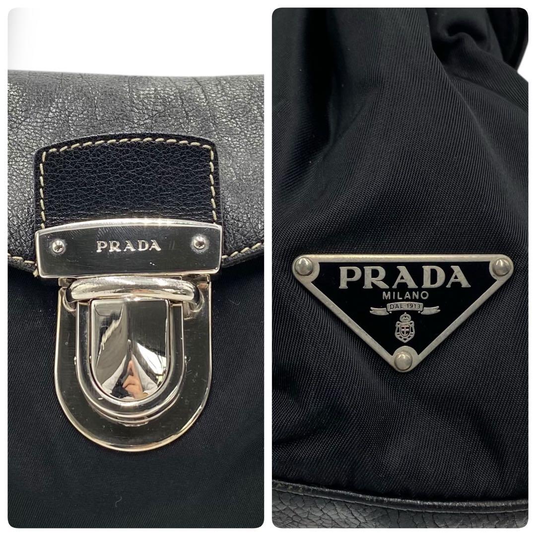 美品 PRADA プラダ ナイロン バッグ archive Y2K ベルト ロゴ