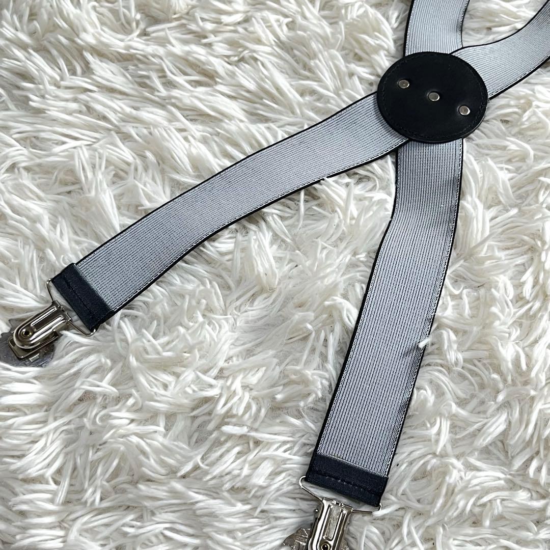 【極美品】ヴェルサーチ　サスペンダー　メデューサ　ゴールド金具　グレカ模様　ゴム