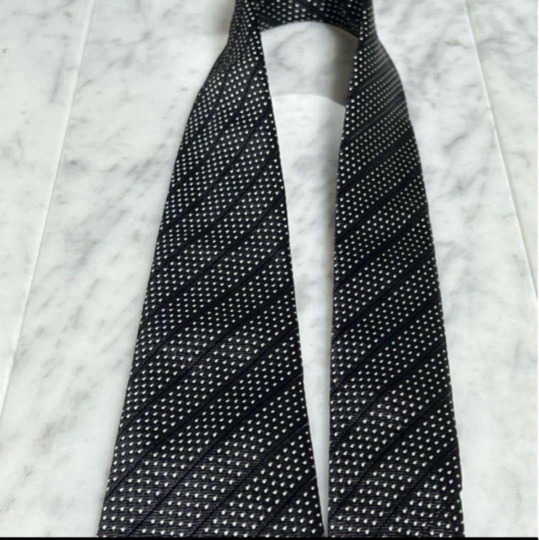 Paul Smith ネクタイ ブラック ドット ストライプ 総柄