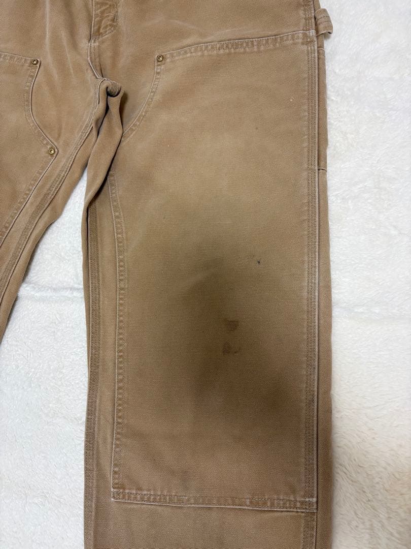 賀*内様 Carhartt ダブルニーUSA製 ブラウン W38 L32 ペイン