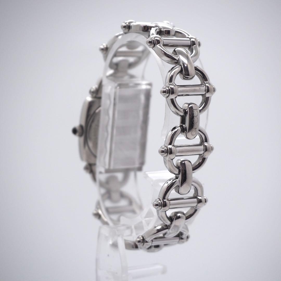 748 稼働【美品】GUCCI レディース 時計 6400L シルバー ブラック