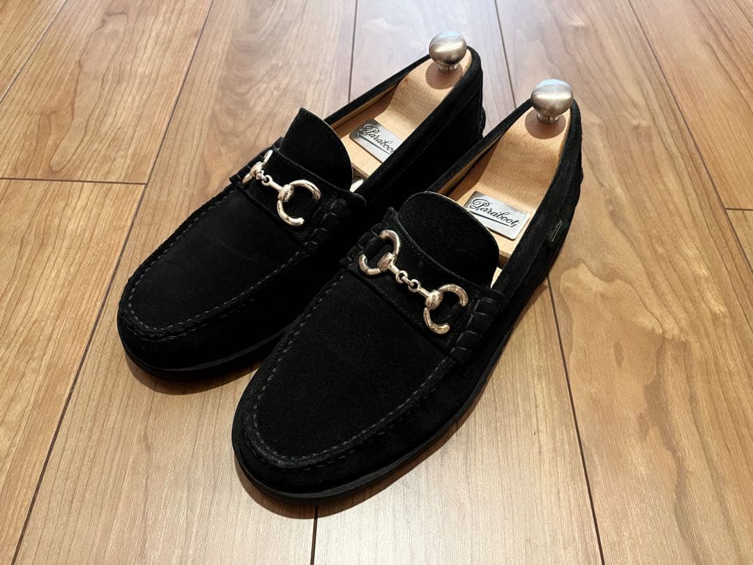 PARABOOT CORAUX スウェードビットローファー UK8