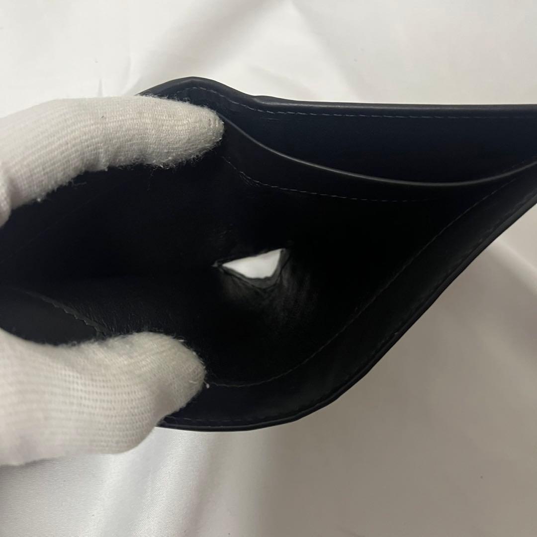 未使用✨　Bottega Veneta 折り財布　イントレチャート　レザー　黒