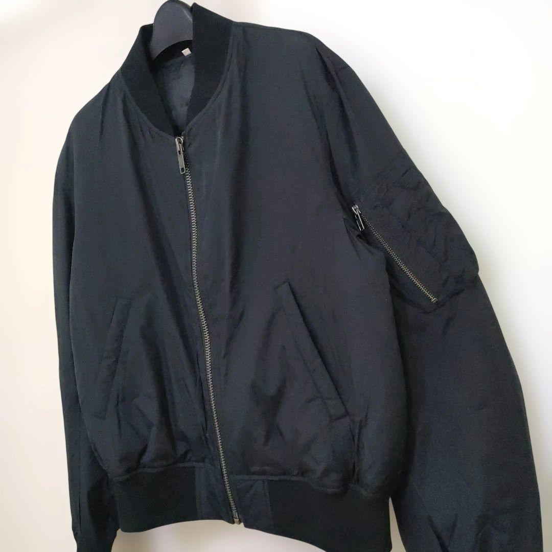 美品 muji labo MA-1 ダウンブルゾン　無印良品 ブラック M