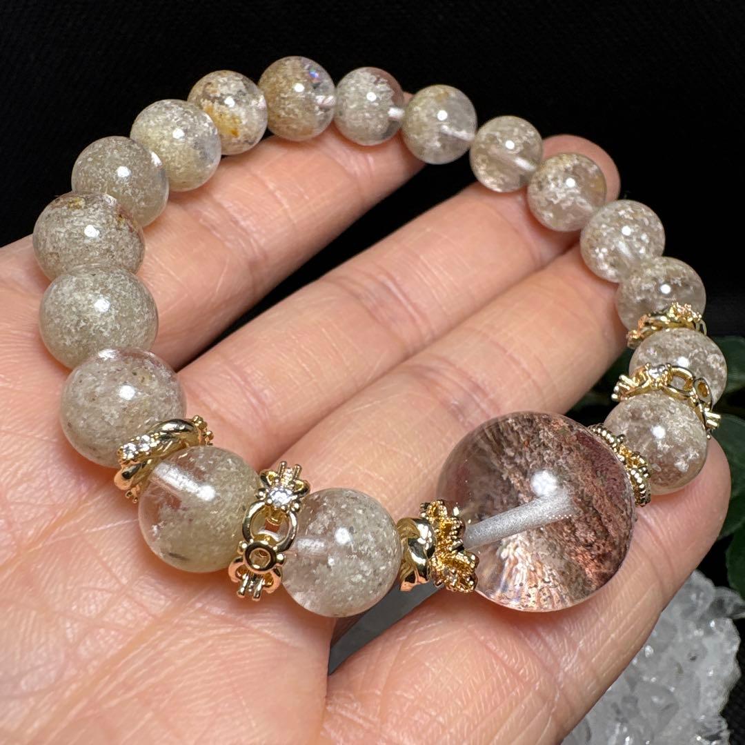 【良質】ホワイトガーデン　ピンクガーデン　ブレスレット【訳あり】