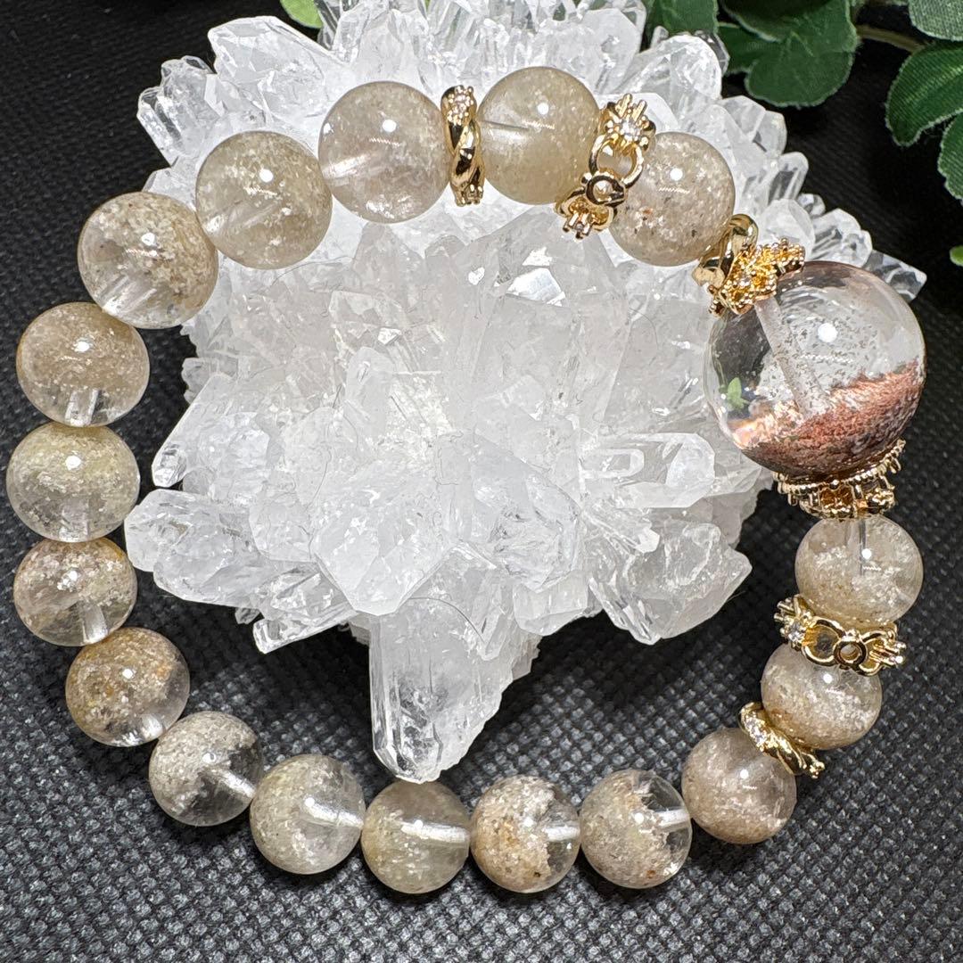 【良質】ホワイトガーデン　ピンクガーデン　ブレスレット【訳あり】